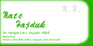 mate hajduk business card